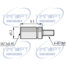 Переходник индикатора контактной точки 4-48 UNF на M2,5x0,45 21AAA011 Mitutoyo