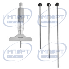 Микрометр-глубиномера, сменные стержни 0-4", основание 2,5" 129-127 Mitutoyo Микрометр-глубиномера, сменные стержни 0-4", основание 2,5" 129-127 Mitutoyo