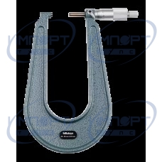 Микрометр для листового металла 25-50 мм, плоская наковальня/шпиндель, горловина 150 мм 118-110 Mitutoyo Микрометр для листового металла 25-50 мм, плоская наковальня/шпиндель, горловина 150 мм 118-110 Mitutoyo