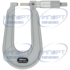 Микрометр для листового металла 0-25 мм, плоская наковальня/шпиндель, горловина 100 мм 118-101 Mitutoyo Микрометр для листового металла 0-25 мм, плоская наковальня/шпиндель, горловина 100 мм 118-101 Mitutoyo