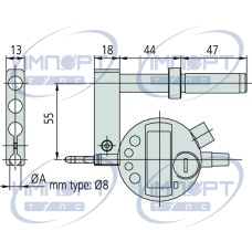 Держатель индикатора LH-600 для стержня 8 мм 12AAA792 Mitutoyo