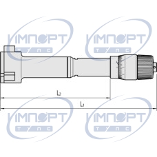 3-точечный нутромер Holtest 2-2,5", 0,0002", экономичный тип 368-870 Mitutoyo 3-точечный нутромер Holtest 2-2,5", 0,0002", экономичный тип 368-870 Mitutoyo
