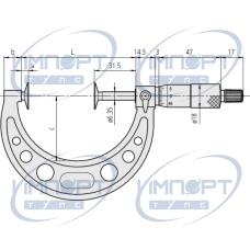 Дисковый микрометр, диски из закаленной стали 275-300 мм, диск=30 мм 123-112 Mitutoyo Дисковый микрометр, диски из закаленной стали 275-300 мм, диск=30 мм 123-112 Mitutoyo