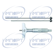 Микрометр-глубиномер, сменные стержни 0-75 мм, основание 63 мм 129-110 Mitutoyo Микрометр-глубиномер, сменные стержни 0-75 мм, основание 63 мм 129-110 Mitutoyo