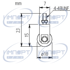 Контактный элемент роликовый наконечник, 4-48UNF D=10 мм рулон, дюйм 901991 Mitutoyo