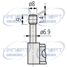 Микрометр трубчатый с цилиндрической наковальней и плоским шпинделем, 0-25 мм 115-316 Mitutoyo Микрометр трубчатый с цилиндрической наковальней и плоским шпинделем, 0-25 мм 115-316 Mitutoyo
