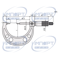 Микрометр точечный с твердосплавным наконечником 75-100 мм, наконечник 30° 112-216 Mitutoyo Микрометр точечный с твердосплавным наконечником 75-100 мм, наконечник 30° 112-216 Mitutoyo